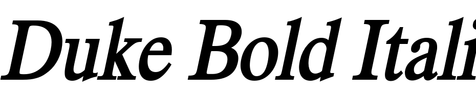 Duke Bold Italic Yazı tipi ücretsiz indir